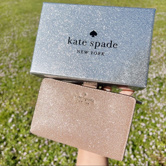 kate spade Handbags - Kate Spade Giftable Boxed Medium Compact Bifold Rose Gold Wallet